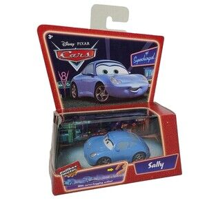 Disney Pixar Cars Pull Back Sally The World of Cars Pullbax Motor rare!